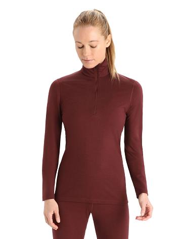 One Piece & Sets Icebreaker Merino 200 Oasis Long Sleeve Half Zip Thermal Top Damskie Czerwone | PL 1193LISH